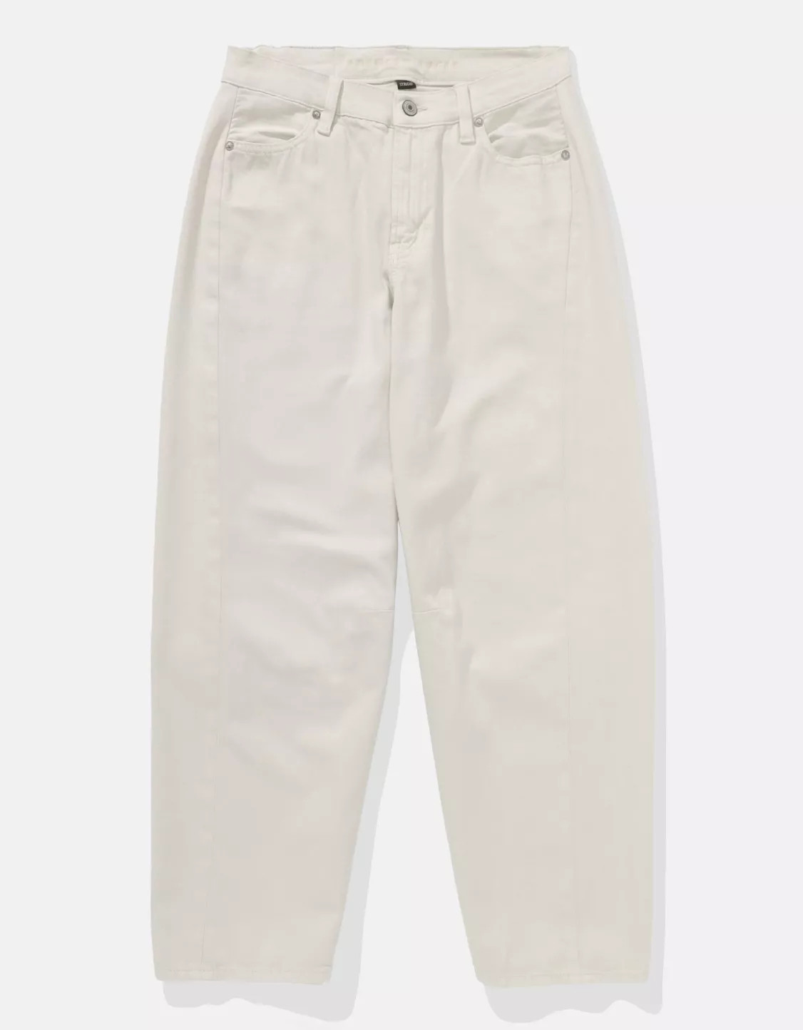 AE Dreamy Drape Strigid Barrel Jean | American Eagle Outfitters (US & CA)