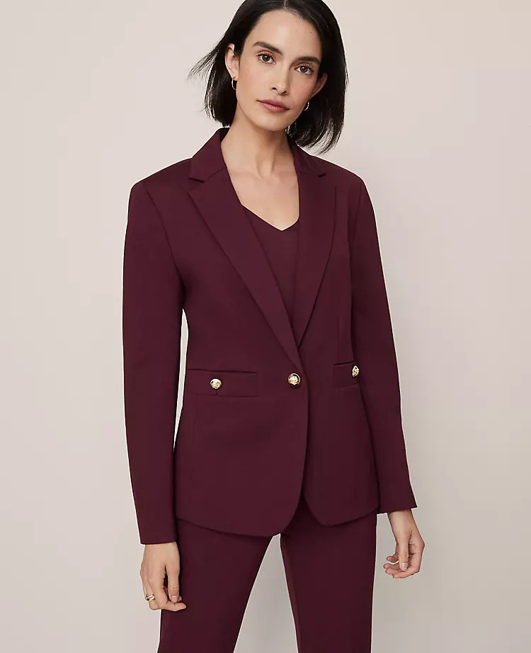 The One-Button Blazer in Ponte | Ann Taylor
