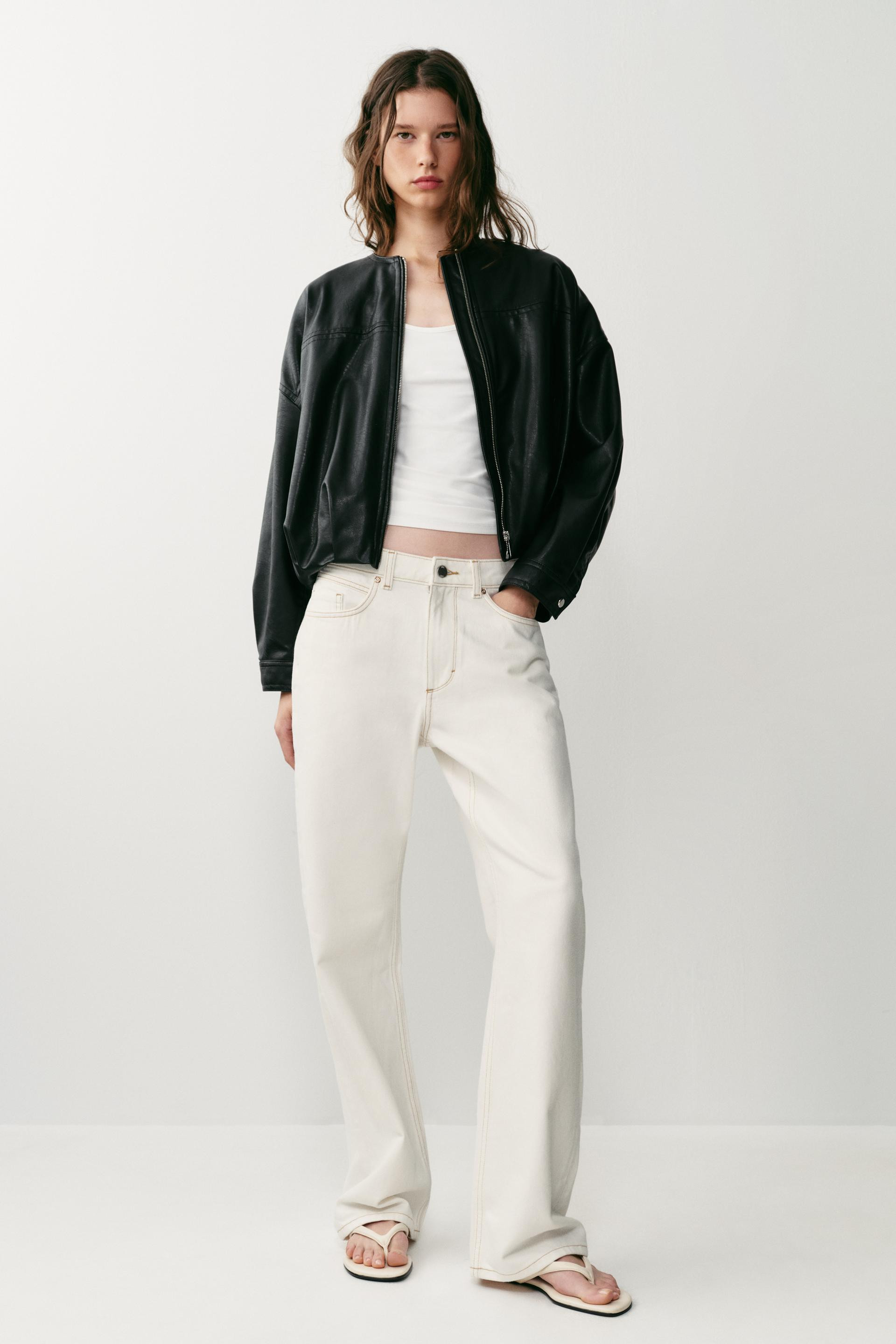 Zara - Bomberjacke Aus Kunstleder - Schwarz - M - Damen | Zara DE