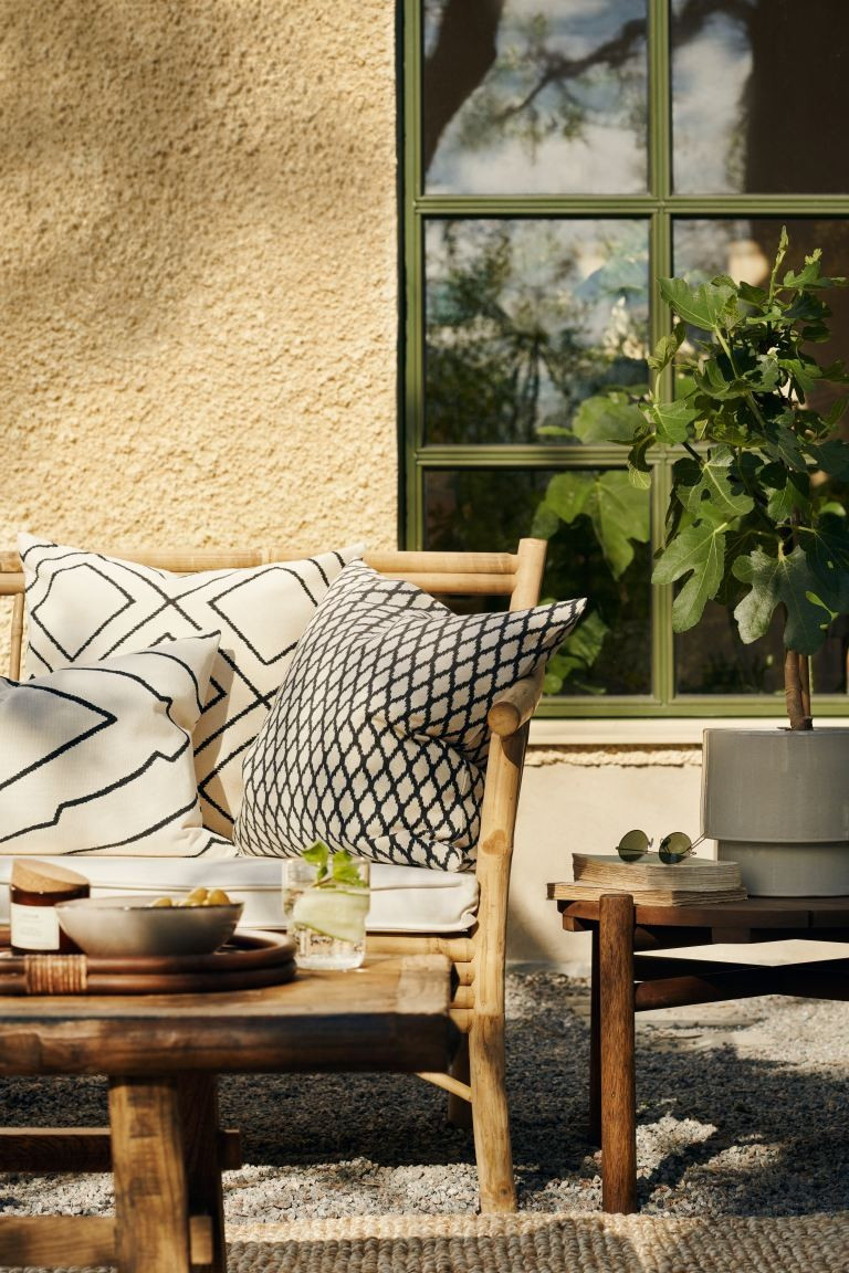 Patterned Cotton Cushion Cover | H&M (US + CA)