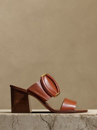 Ravello Leather Mid-Heel Sandal | Banana Republic (US)