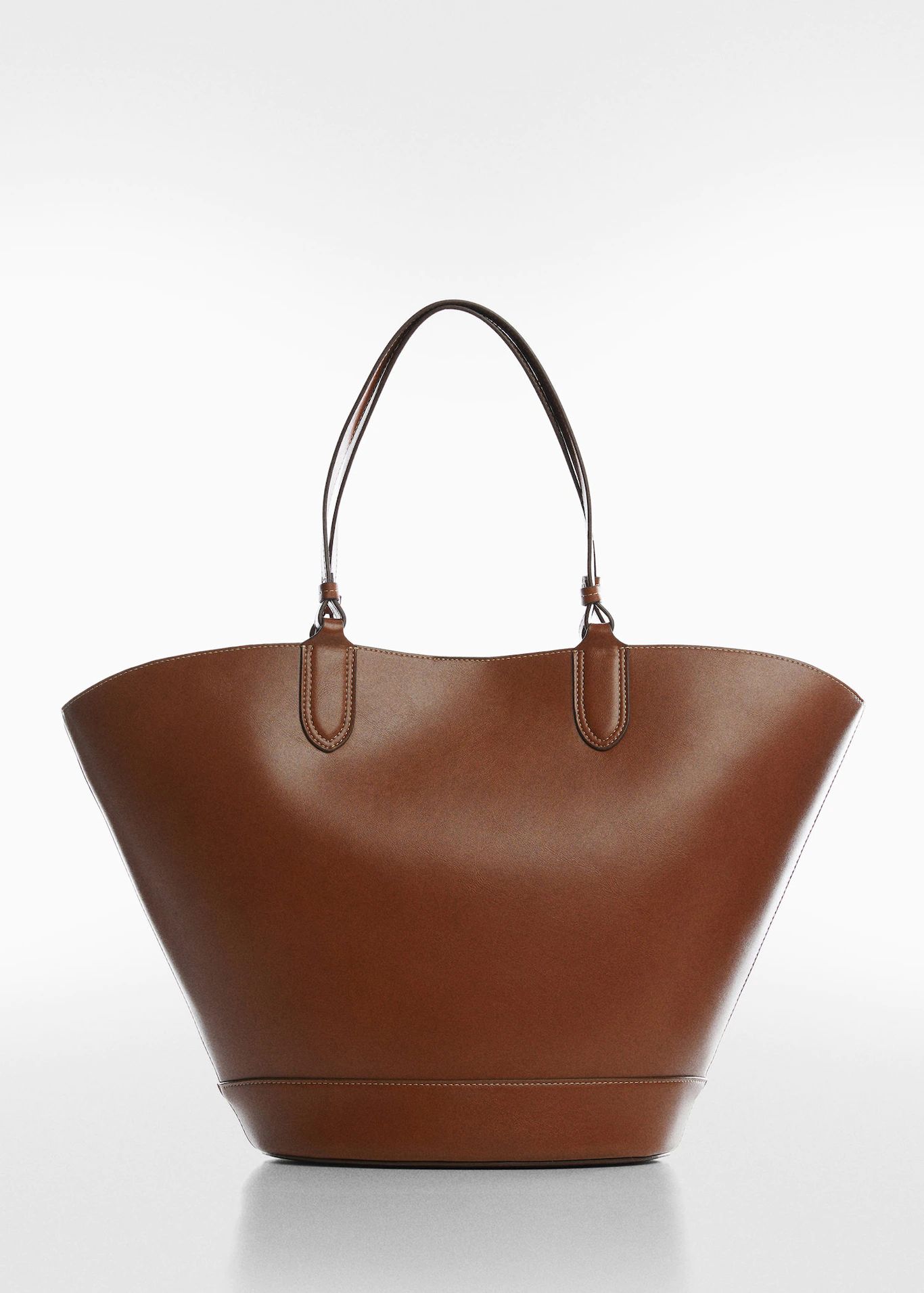 Leather-effect shopper bag -  Women | Mango USA | MANGO (US)
