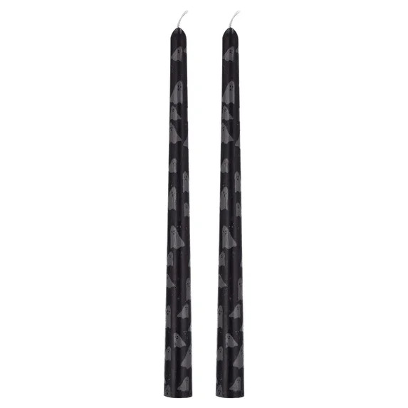My Texas House Halloween Ghosts Taper Candles, Black and White, 2 Count, 11" | Walmart (US)