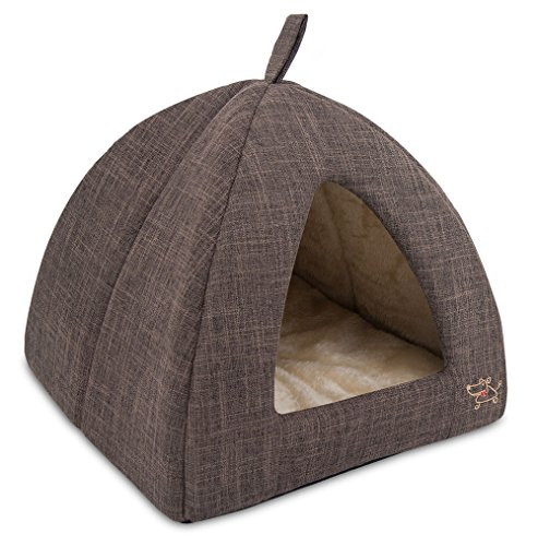 Best Pet Supplies Pet Tent-Soft Bed for Dog & Cat - Brown Linen, 19" x H: 19" | Amazon (US)
