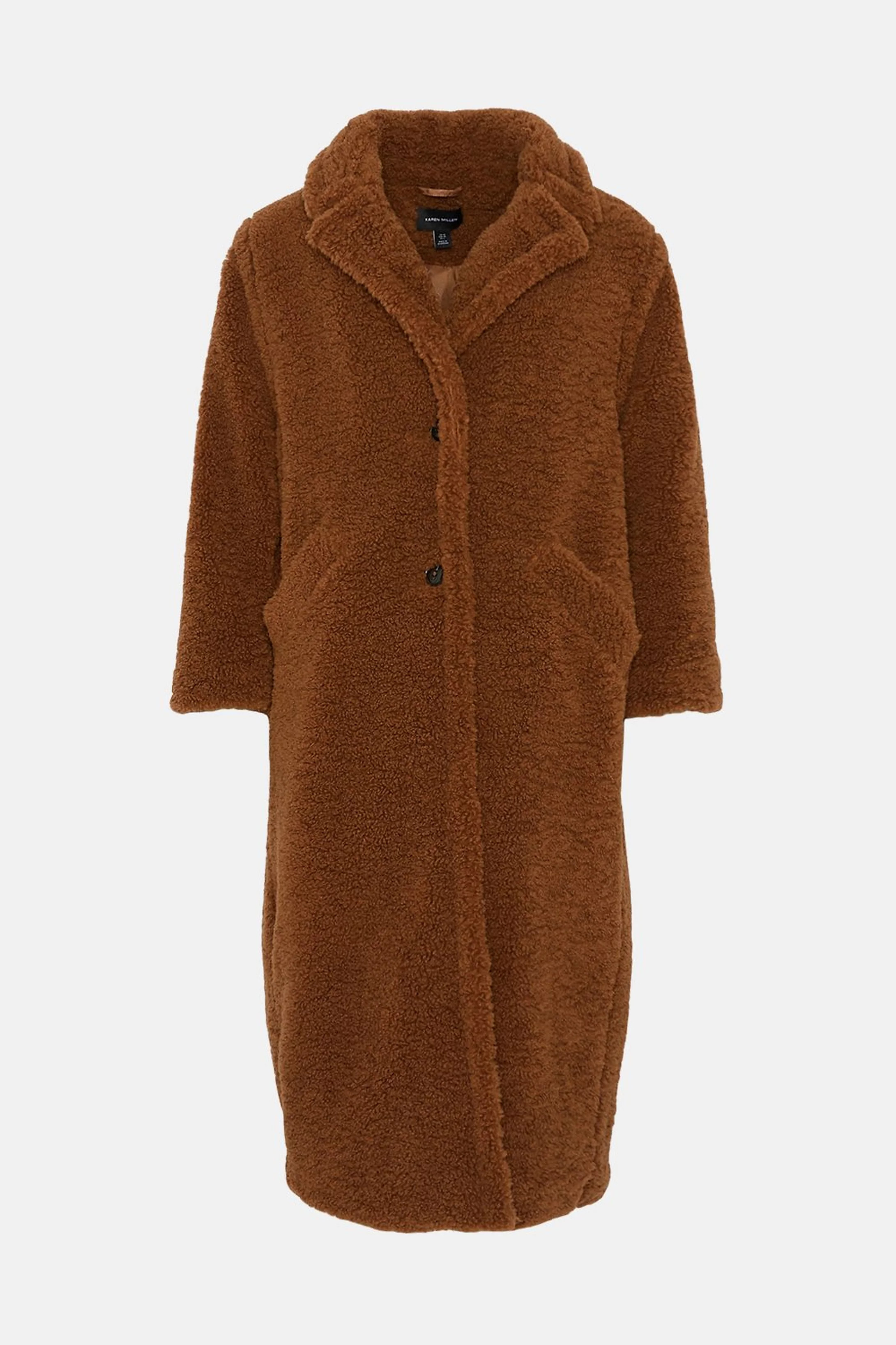 Teddy Longline Cosy Coat | Karen Millen US