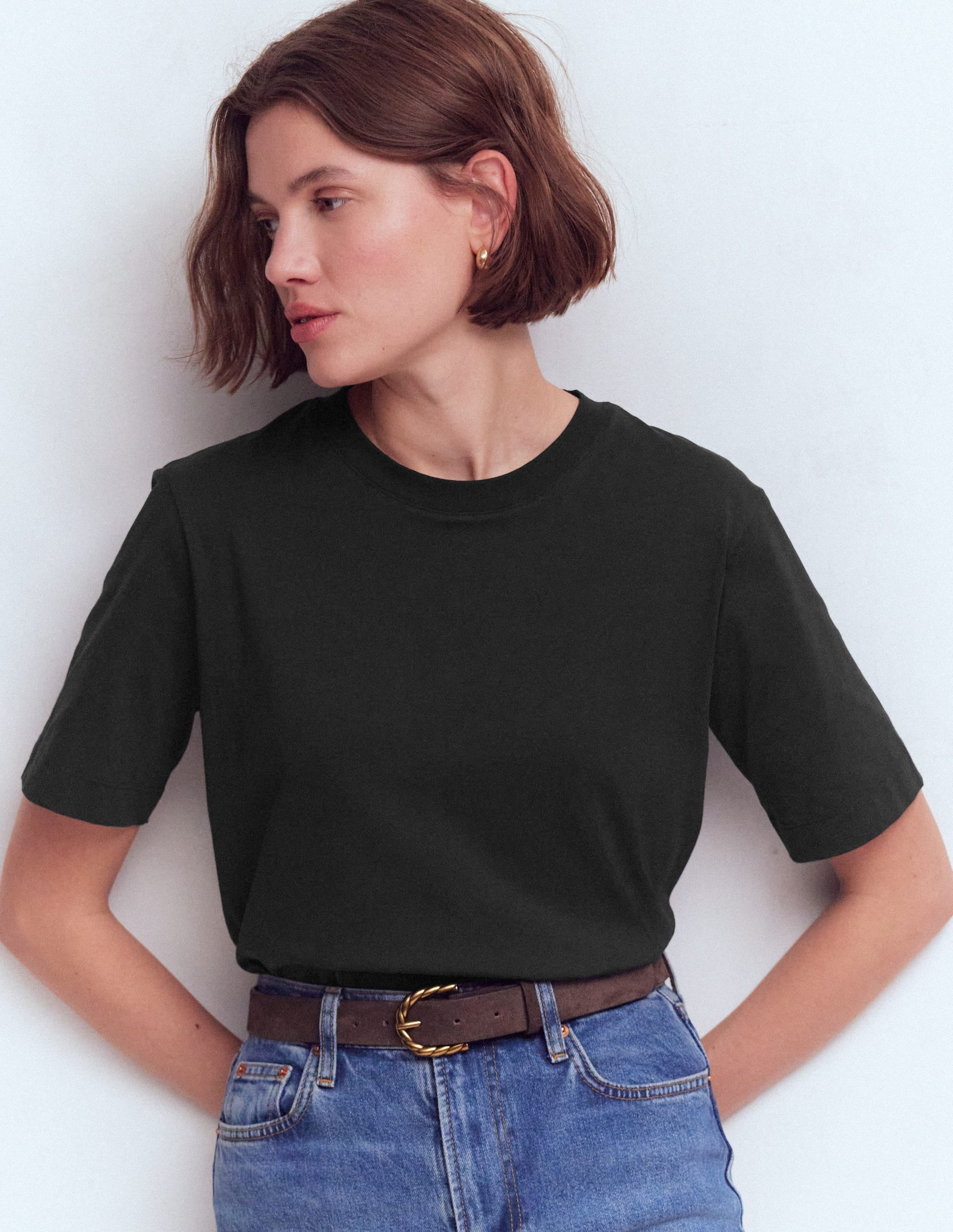 Relaxed Cotton T-shirt
                    
                      
                        Black | Boden (US)