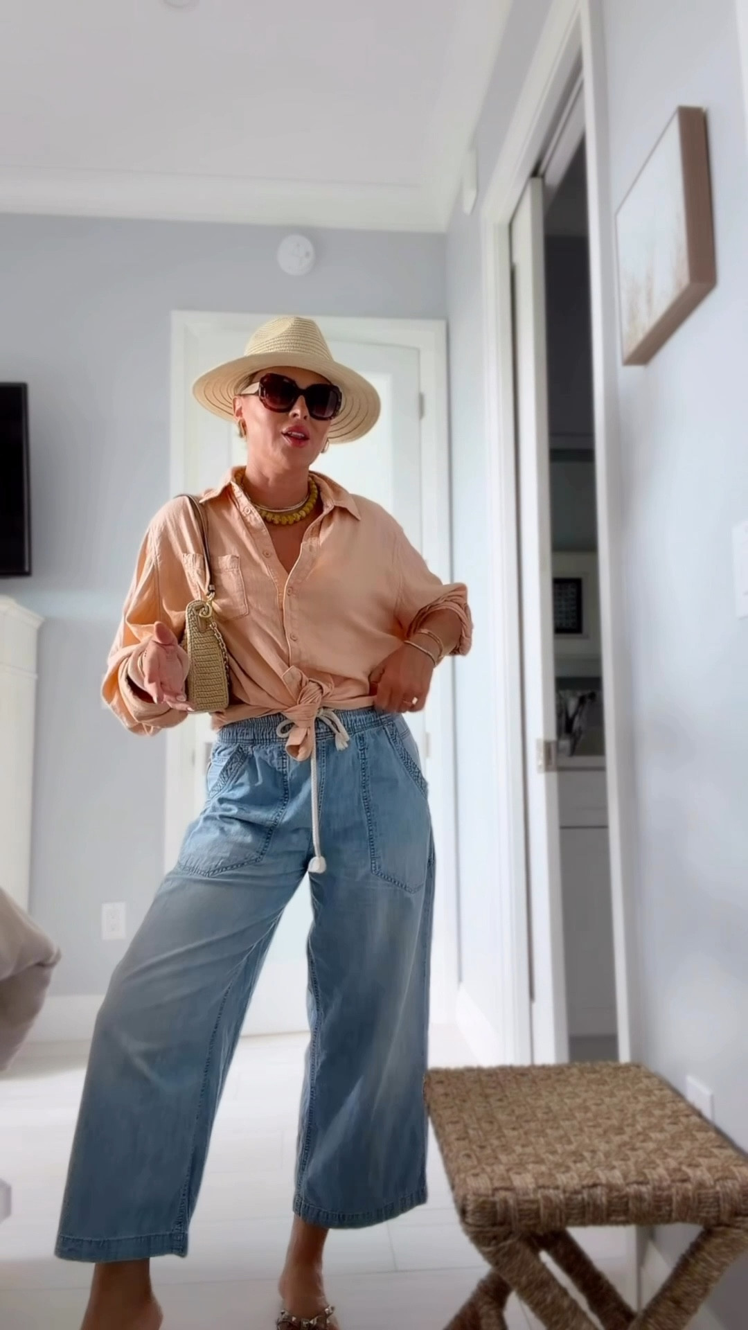 OOTN🧡. 
Top: XS
pants: small


Button up. Spring outfits. Spring pants. Linen. Peach. Spring break. Resort wear. 

#LTKgrwm #LTKootd #LTKSeasonal