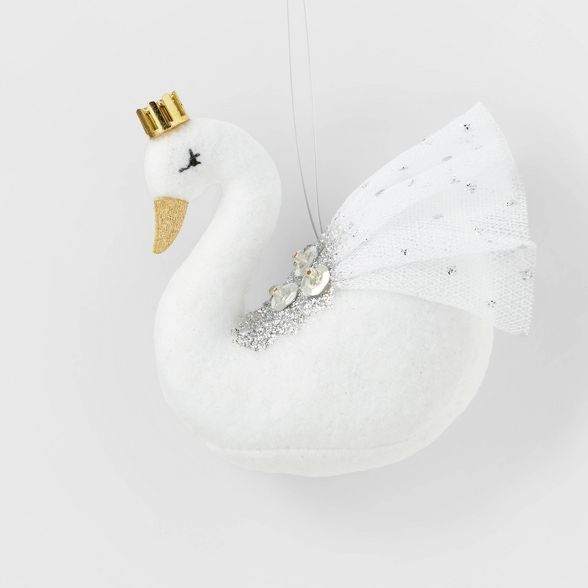 Swan Christmas Tree Ornament Silver Wings - Wondershop™ | Target
