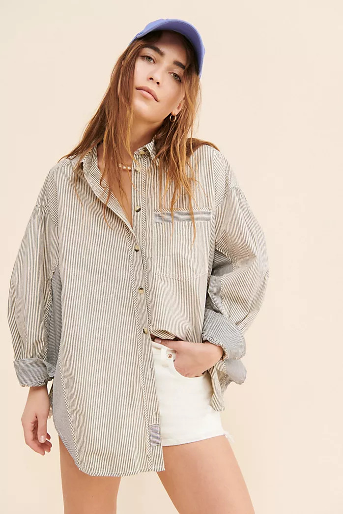 Happy Hour Oxford Buttondown | Free People (Global - UK&FR Excluded)