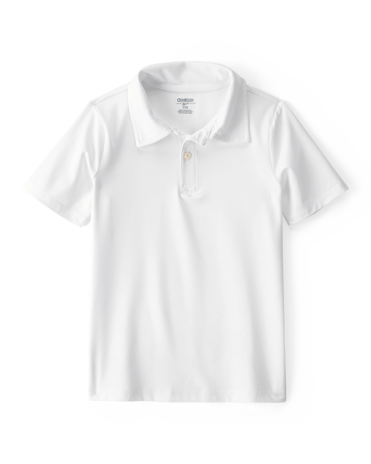 Kid Active Polo in Moisture Wicking BeCool™ Fabric - White | Carter's Inc