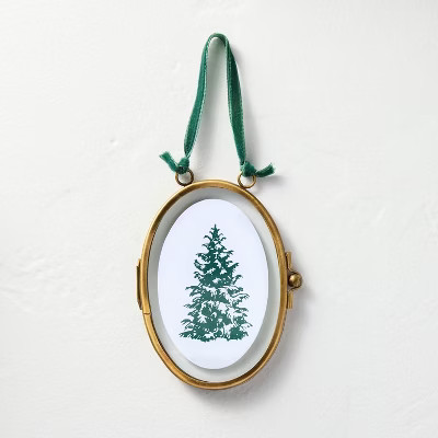 Brass and Glass Oval Frame Ornament - Hearth & Hand™ with Magnolia | Target