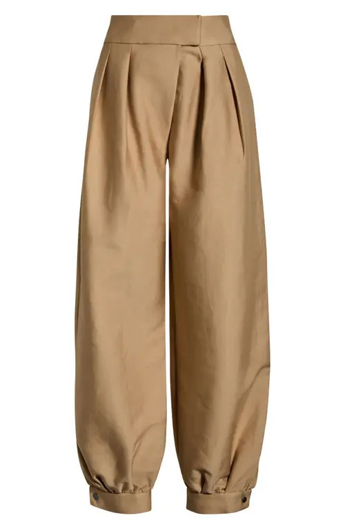 AFRM Berner Twill Balloon Pants in White Pepper at Nordstrom, Size Large | Nordstrom