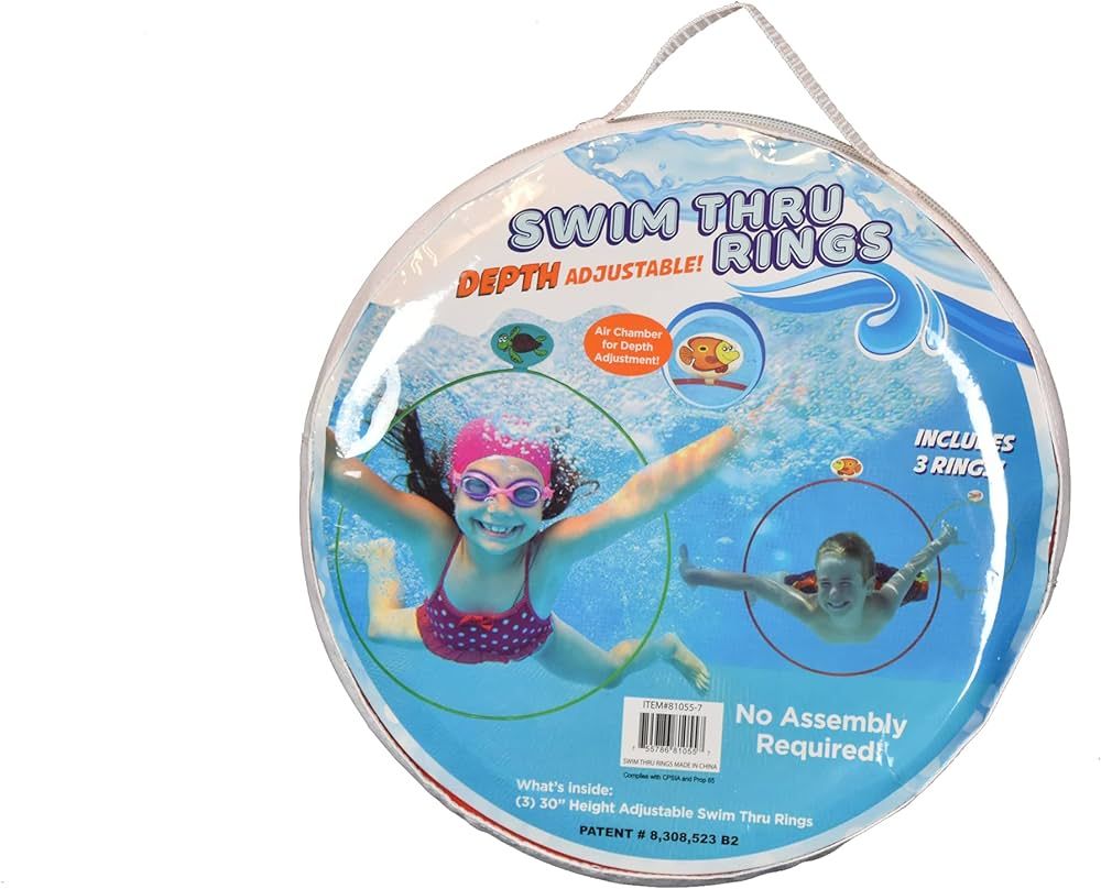 Water Sports Swim Thru Rings - Assorted Pack | Adjustable | Amazon (US)