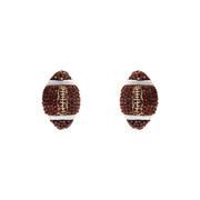 Football Stud Earrings Brown | Mignonne Gavigan