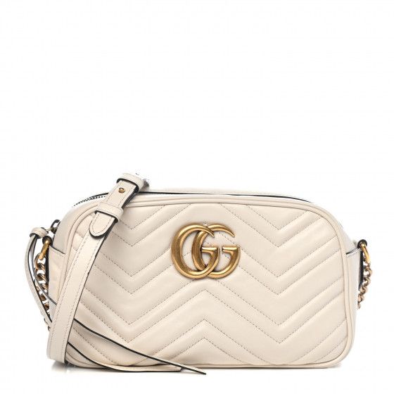 GUCCI

Calfskin Matelasse Small GG Marmont Chain Shoulder Bag White | Fashionphile