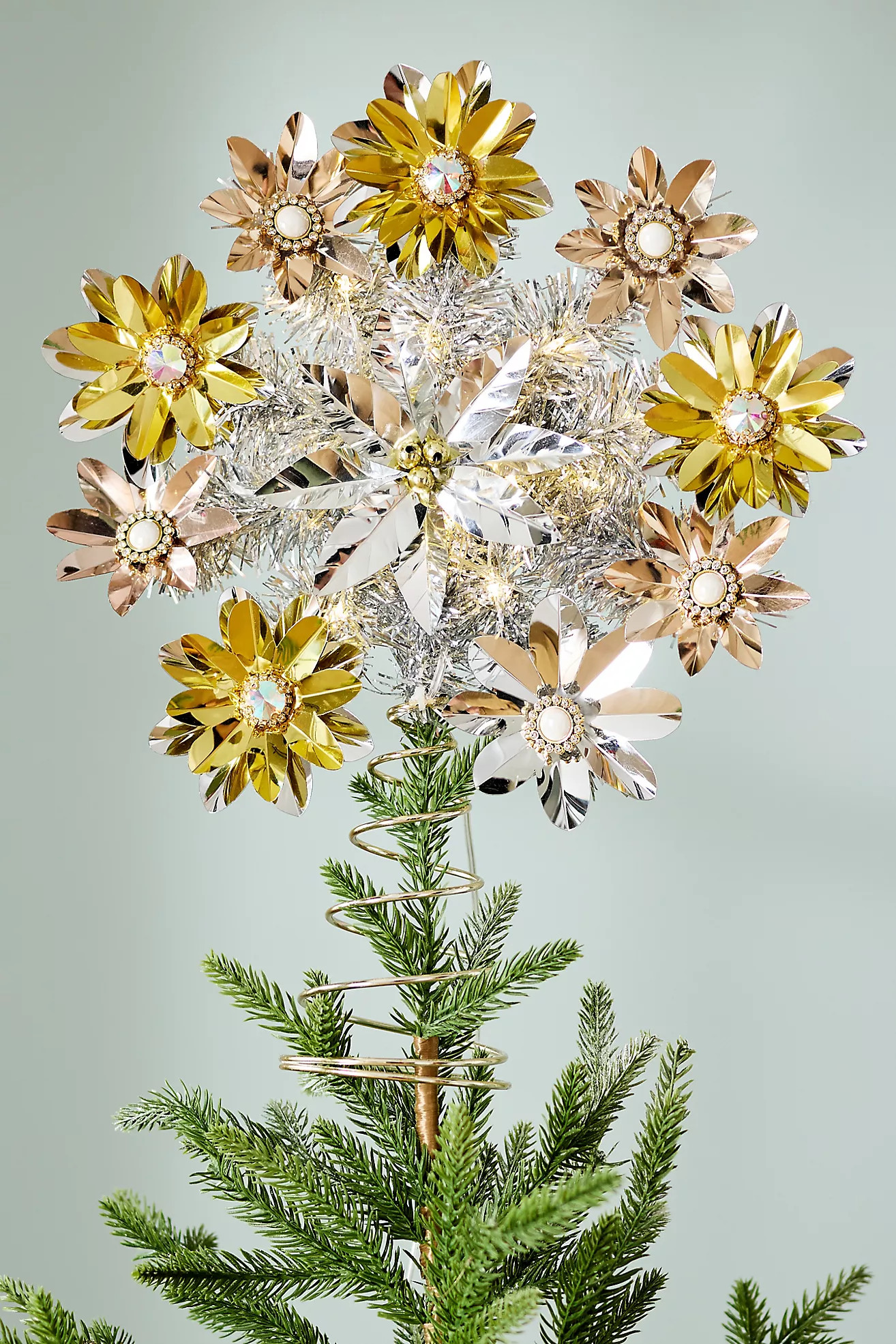 Light-Up Tinsel Tree Topper | Anthropologie (US)