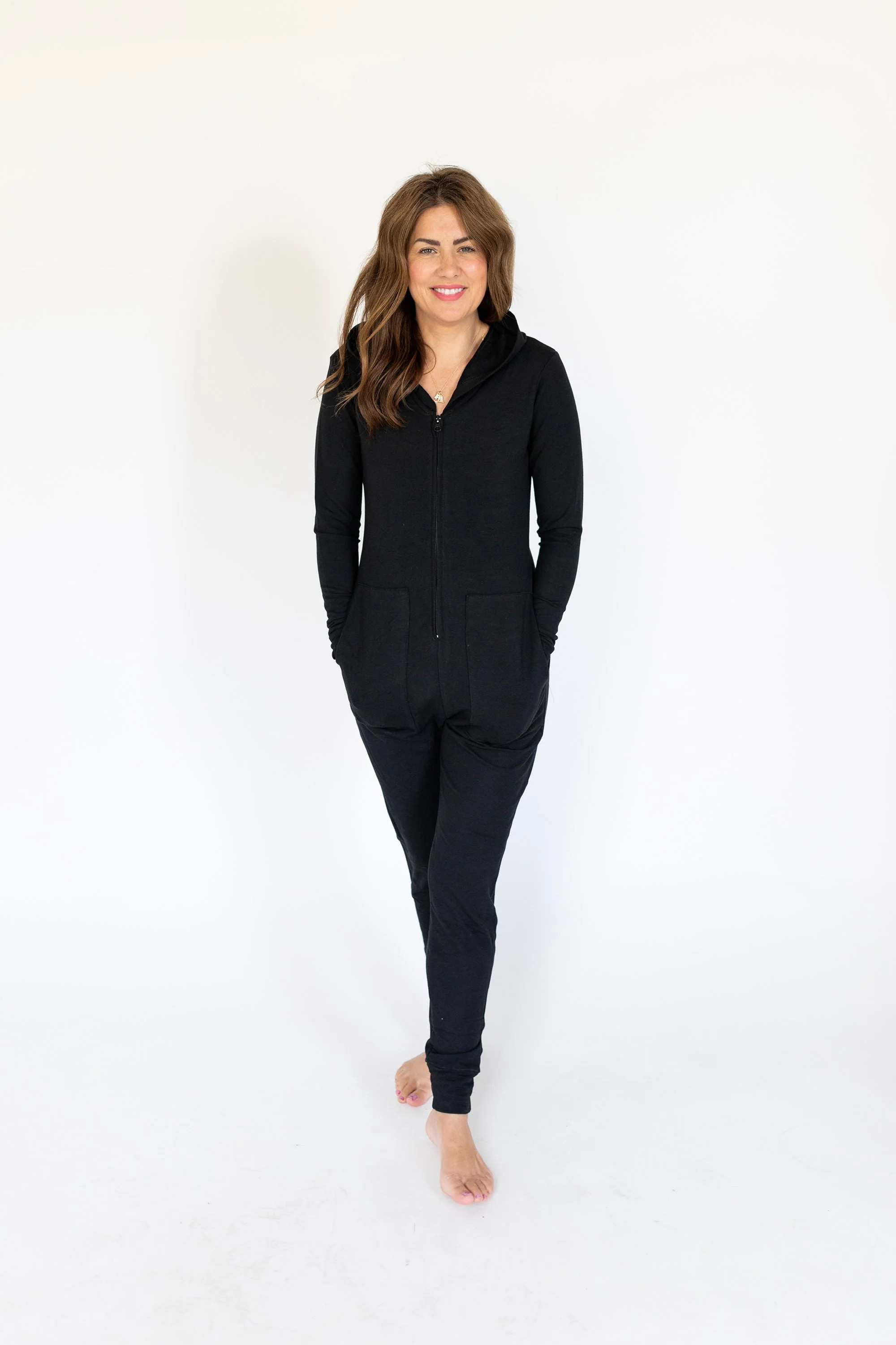 JH x Smash + Tess | The Jilly Jogger Romper in Midnight Black | SMASH+TESS