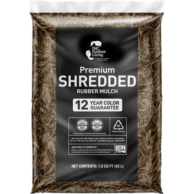 GroundSmart 1.5 cu ft Premium Rubber Shredded Mulch Cypress (1 count) | Target