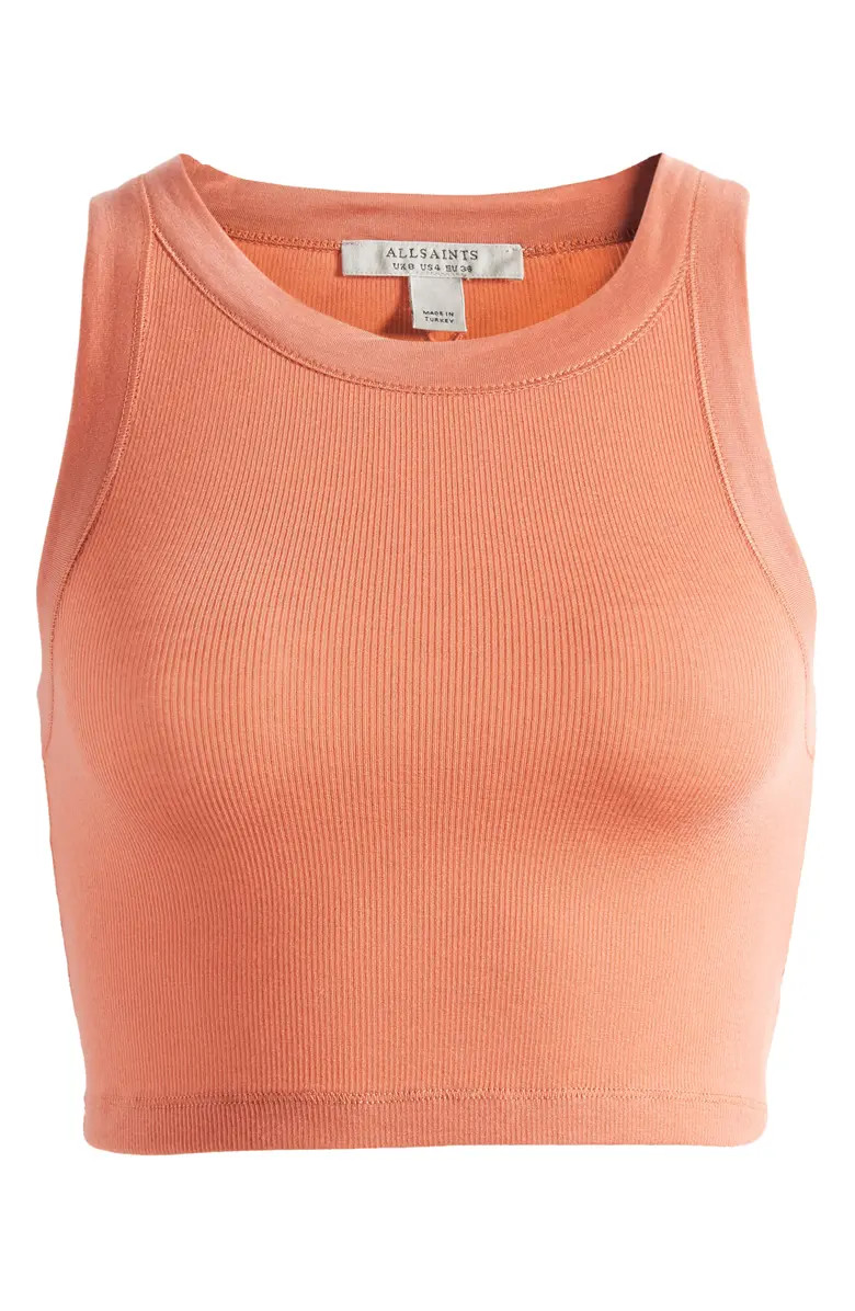 Rina Rib Linen Crop Tank | Nordstrom