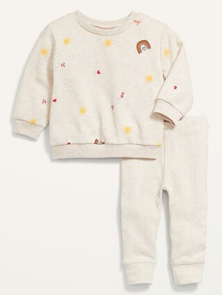 Sweatshirt & Rib-Knit Leggings 2-Piece Set for Baby | Old Navy (US)