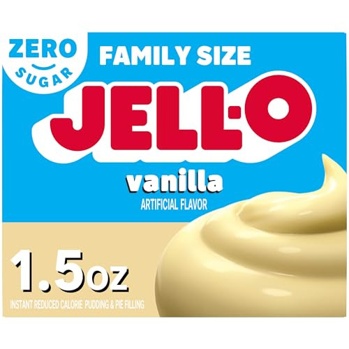 Jell-O Vanilla Sugar Free & Fat Free Instant Pudding & Pie Filling Mix, 24 ct Pack - 1.5 oz Boxes, As Seen on TikTok | Amazon (US)