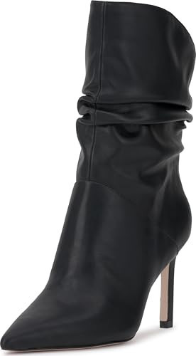 Jessica Simpson Elisti Scrunch High Heel Bootie, Black, 7.5 | Amazon (US)