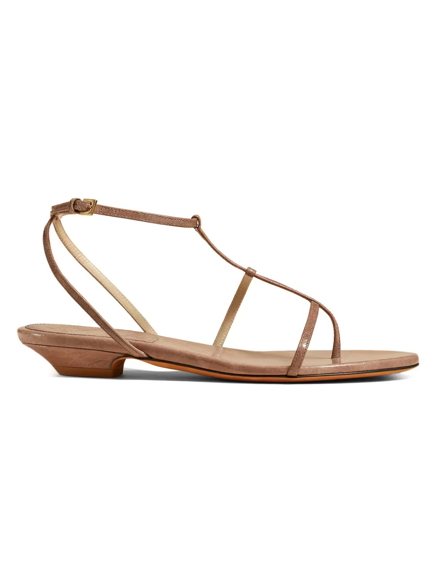 Jones T-Strap Leather Sandals | Saks Fifth Avenue