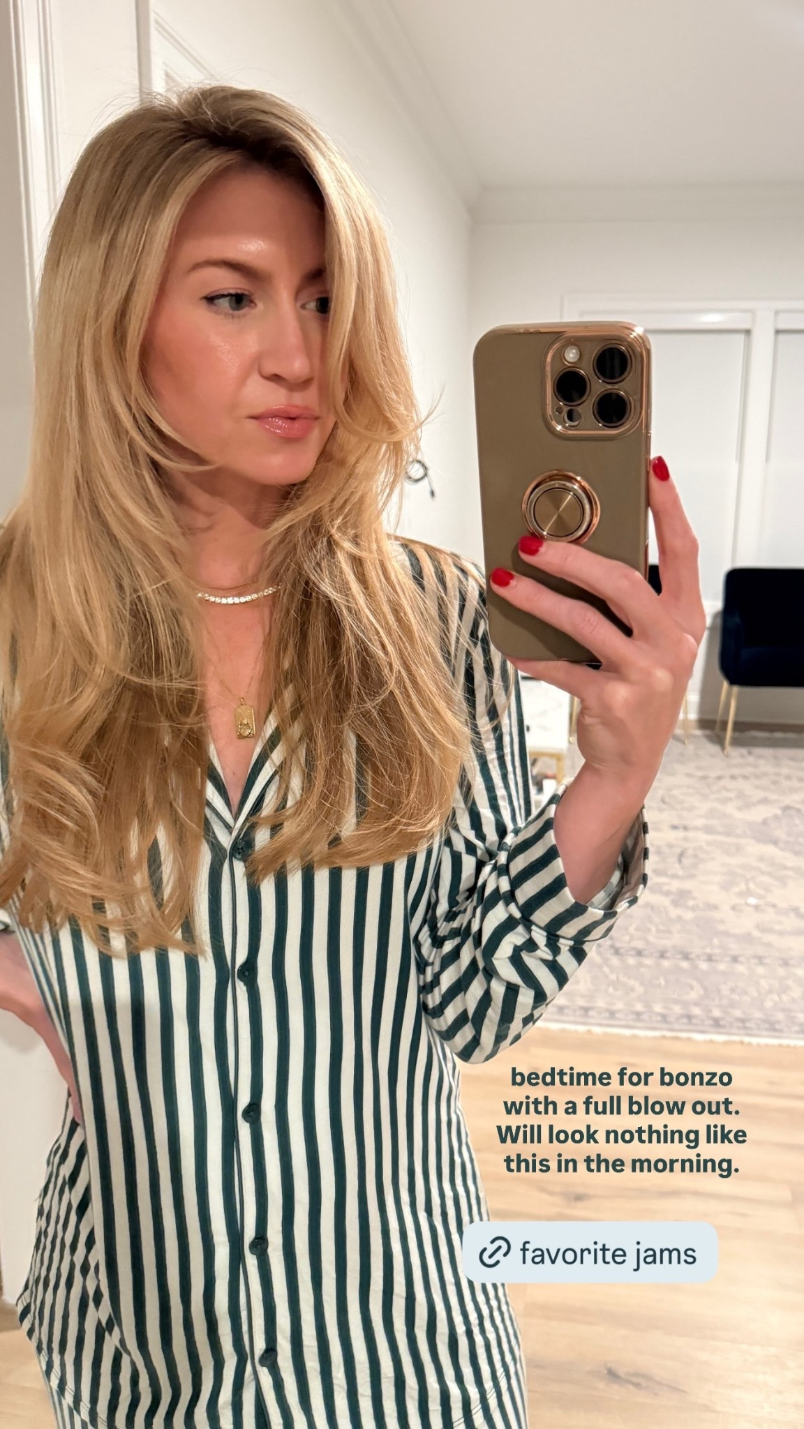 bedtime for bonzo with a full blow out. Will look nothing like this in the morning. Wearing size small in pajamas. Run TTS.

#LTKootd #LTKdayinmylife #LTKgrwm