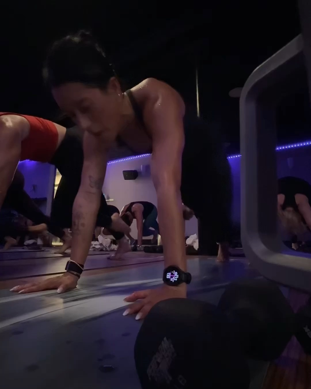 OKAY THIS CLASS WAS HOT AND SWEATYYYY but im telling you the get low set that everyone thinks is sheer and see through upheld for this temp my sweat wicked like no other and was “dry” for the most part and my 3in mat is my tried and true I was sticking not slipping during this class and it was amazing !!! So yes you need this and I would do true to size in top!

#LTKfitnessgoals #LTKActive #LTKdayinmylife