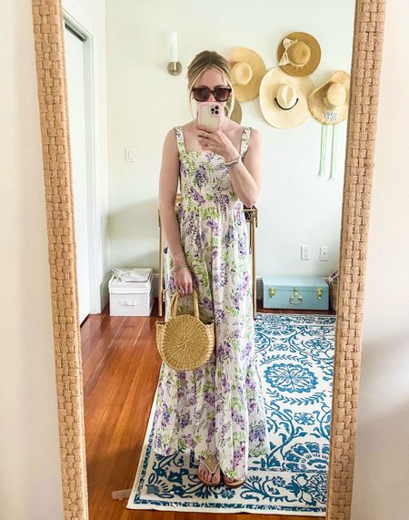 hill house home summer 2024 wisteria roundup 🪻💜 

〰️

grandmillennial outfit // preppy summer dresses // clare v alice // new england style // nap dress nation // straw crossbody purse
