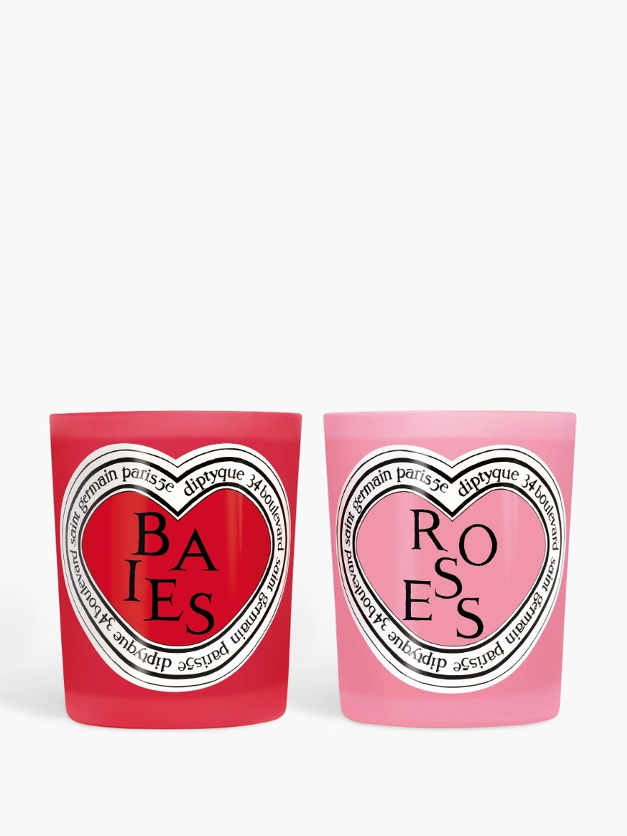 Baies (Berries) and Roses Duo
              Classic Candles (Valentine’s Day Edition) | diptyque (US)