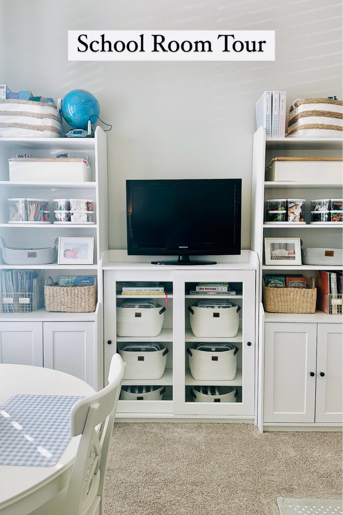📚School Room Tour📚

Cody helped me bring this room together about 2 years ago and it was a dream come true for me, the kids and I enjoy it so much. I specifically wanted our school room to be in this room of our house because of the way the morning sun fills the room and it just feels so happy and bright. I call it “the happiest schoolroom.”☀️🥰

Typically the bulletin boards are full of the kid’s creations but I just cleared all of the Christmas crafts off of them. What would you like to see a closer look at? I’d love to film a more in depth tour if there is interest. 

We have been homeschooling our oldest for kindergarten and it is going so well. Teaching him to read has been one of the coolest things I’ve ever done. 🥹 Our 4 year old and baby have been along for the ride and it’s been the sweetest time for our family. I could go on and on about why we love it but mostly we love how much time we get together as a family and the flexibility we have to give our kids so much time to play together. 

I linked what I could in my profile under LTK and my Amazon storefront, the bookshelves and table are from IKEA and can’t be linked.

•••••••••••••••••••••••••••••••••••

#homeschool #homeschoolmom #homeschoolroom #homeschoolroomtour #schoolroom #homeschooling #homeschoolrooms #homeschoollife #homeschoolkindergarten #kindergartenmom #kindergartenclassroom #ikeafurniture #ikea #teachermom #homeeducation #organization #officeorganization #bookshelforganization #schoolroomorganization #homeschoolorganization #organizedhomeschool #homeschoolspace 

#LTKFamily #LTKKids #LTKHome