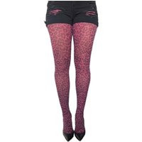 Pink Leopard Print Patterned Tights Women's Cheetah Pantyhose | Etsy (US)