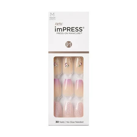 KISS imPRESS Medium Length Press-On Nails May Flower 30 Count | Walmart (US)