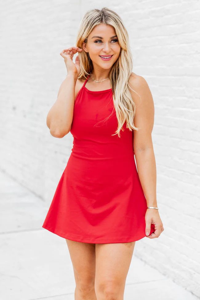 Progress Over Perfection Red Active Dress | Pink Lily