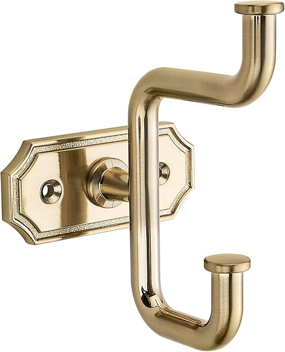SAILING 2 Pack Coat Hooks Champagne Gold Towel Hooks Robe Hooks Decorative Wall Hooks for Bathroo... | Amazon (US)
