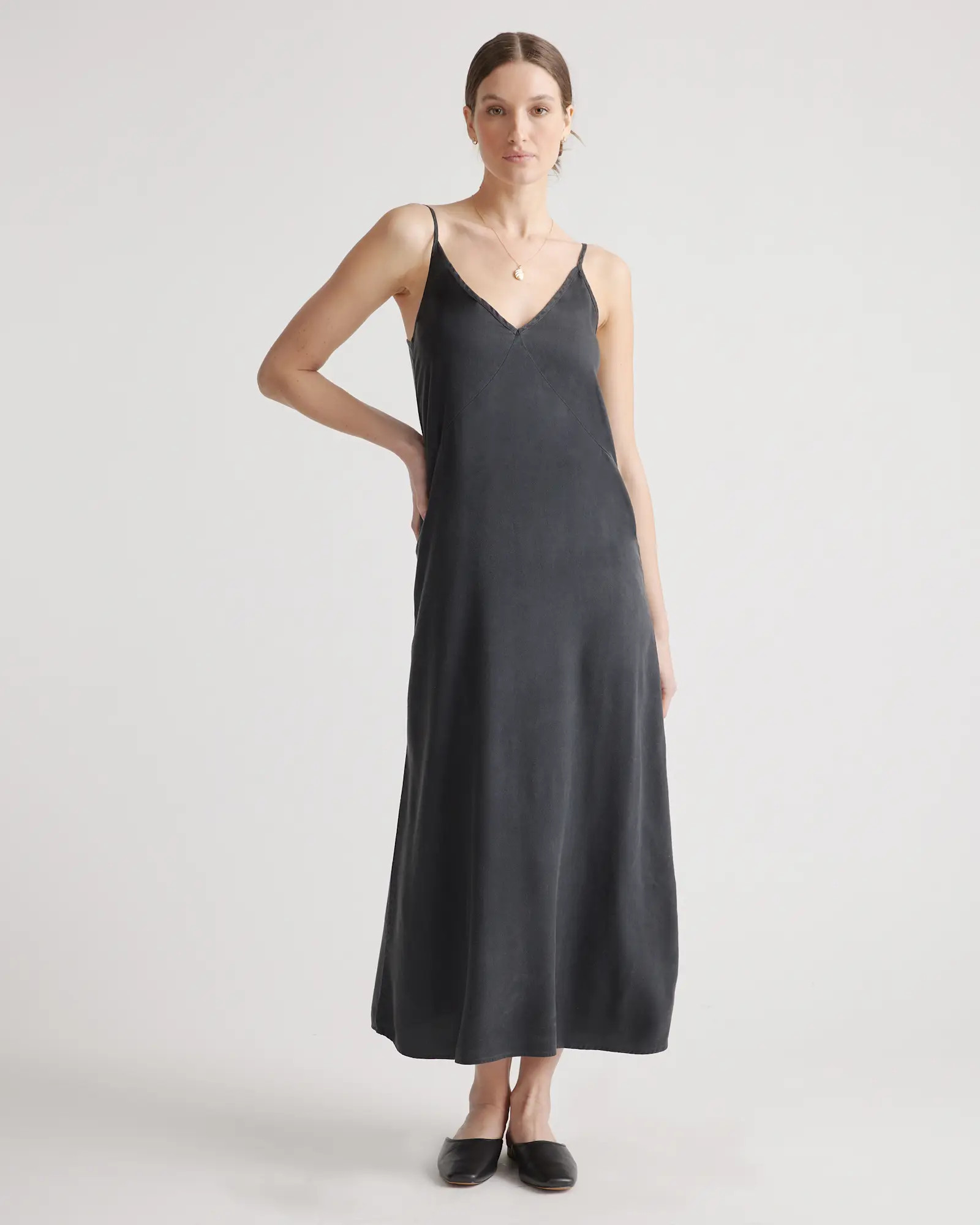 Vintage Wash Tencel Maxi Slip Dress | Quince
