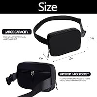 Belt bag Fanny pack crossbody bags for women Everywhere belt bag (black) | Amazon (US)