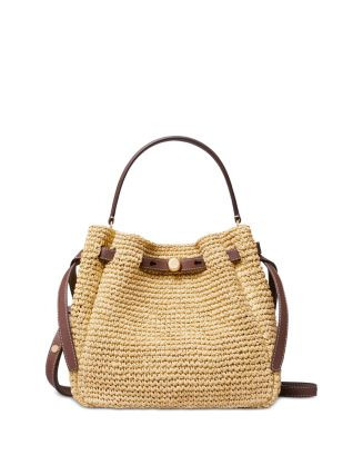 Tory Burch Romy Straw Bucket Bag | Bloomingdale's Handbags | Bloomingdale's (AU)