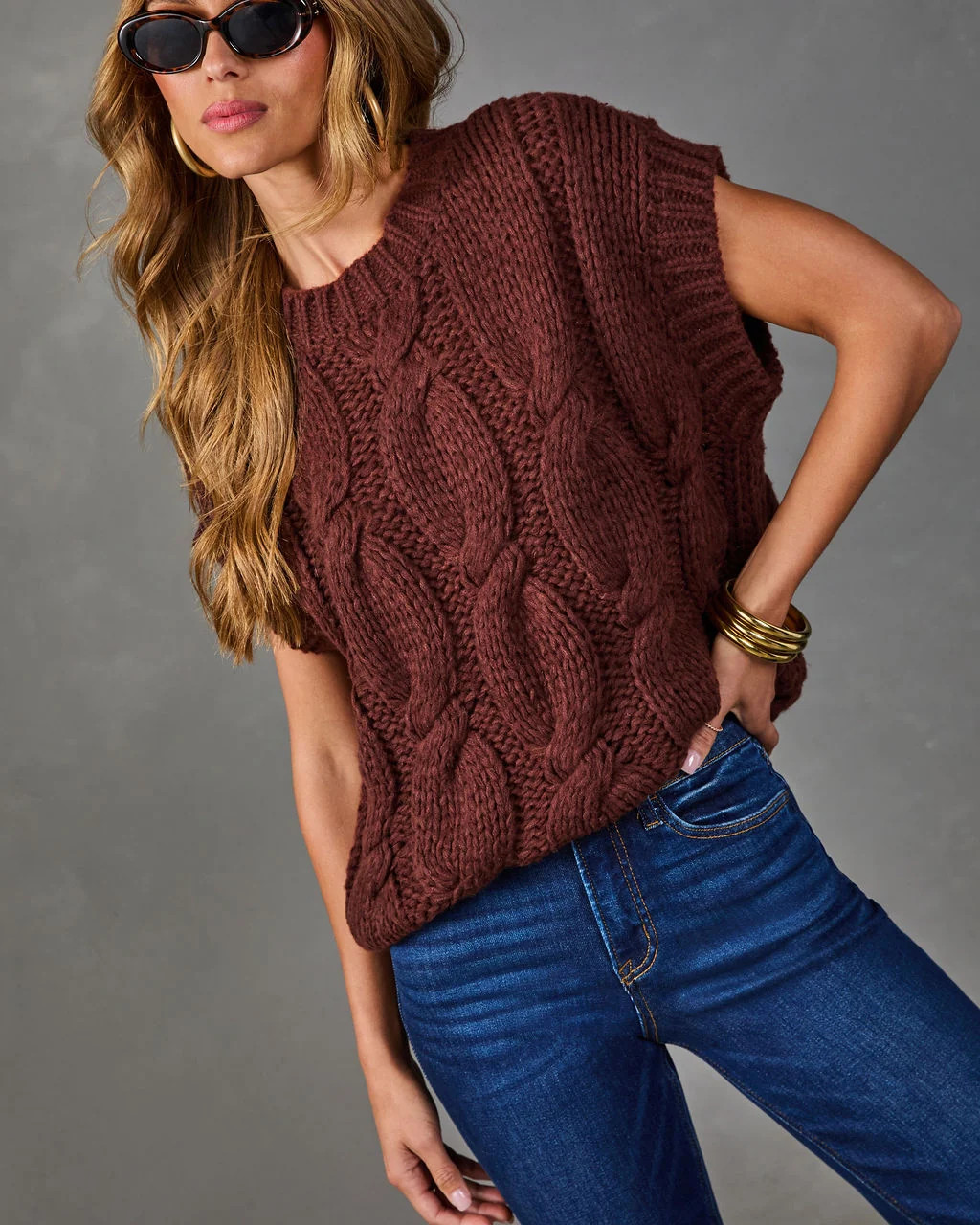 Warm Hearth Chunky Cable Knit Sweater | VICI
