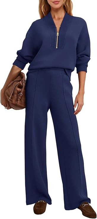 SENSERISE Womens Lounge Sets Sweatsuits 2 Piece Outfit Fall Matching Sweat Sets Airport Travel Ou... | Amazon (US)
