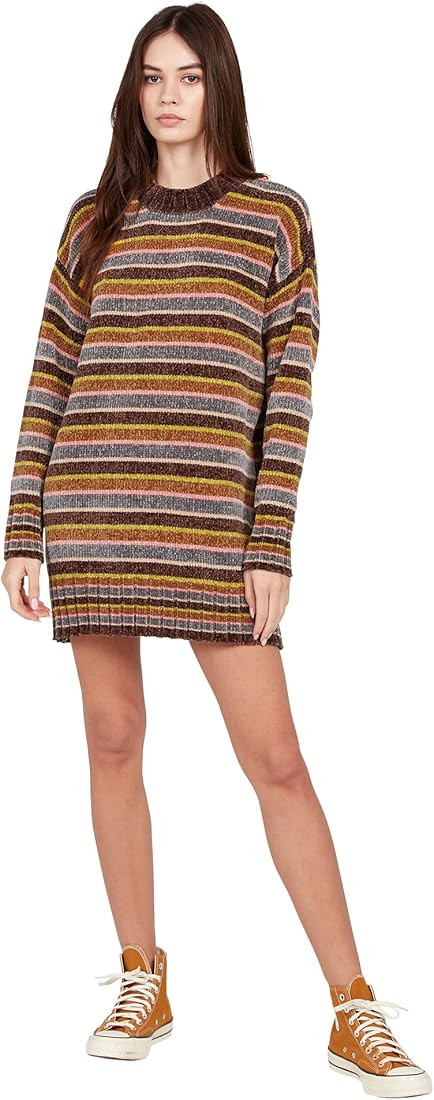 Volcom Women's Bubble Tea Love Sleeve Sweater Dress | Amazon (US)