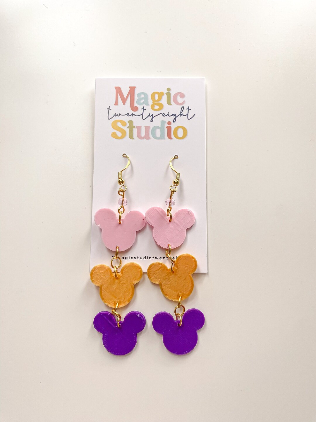 Rapunzel Three Tier Mouse Earrings - Etsy | Etsy (US)