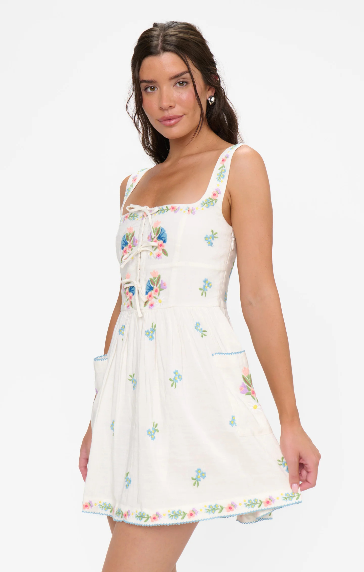 Demi Mini Dress ~ Wild Meadow Embroidery | Show Me Your Mumu