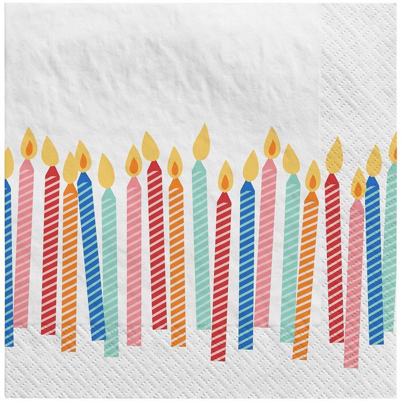 30ct Candle Print Lunch Napkins - Spritz&#8482; | Target