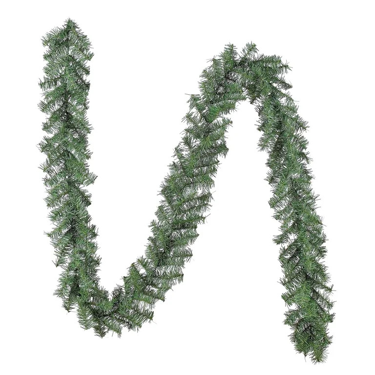 Evergreen Branch Unlit Artificial Christmas Garland, Green, 9', by Holiday Time | Walmart (US)