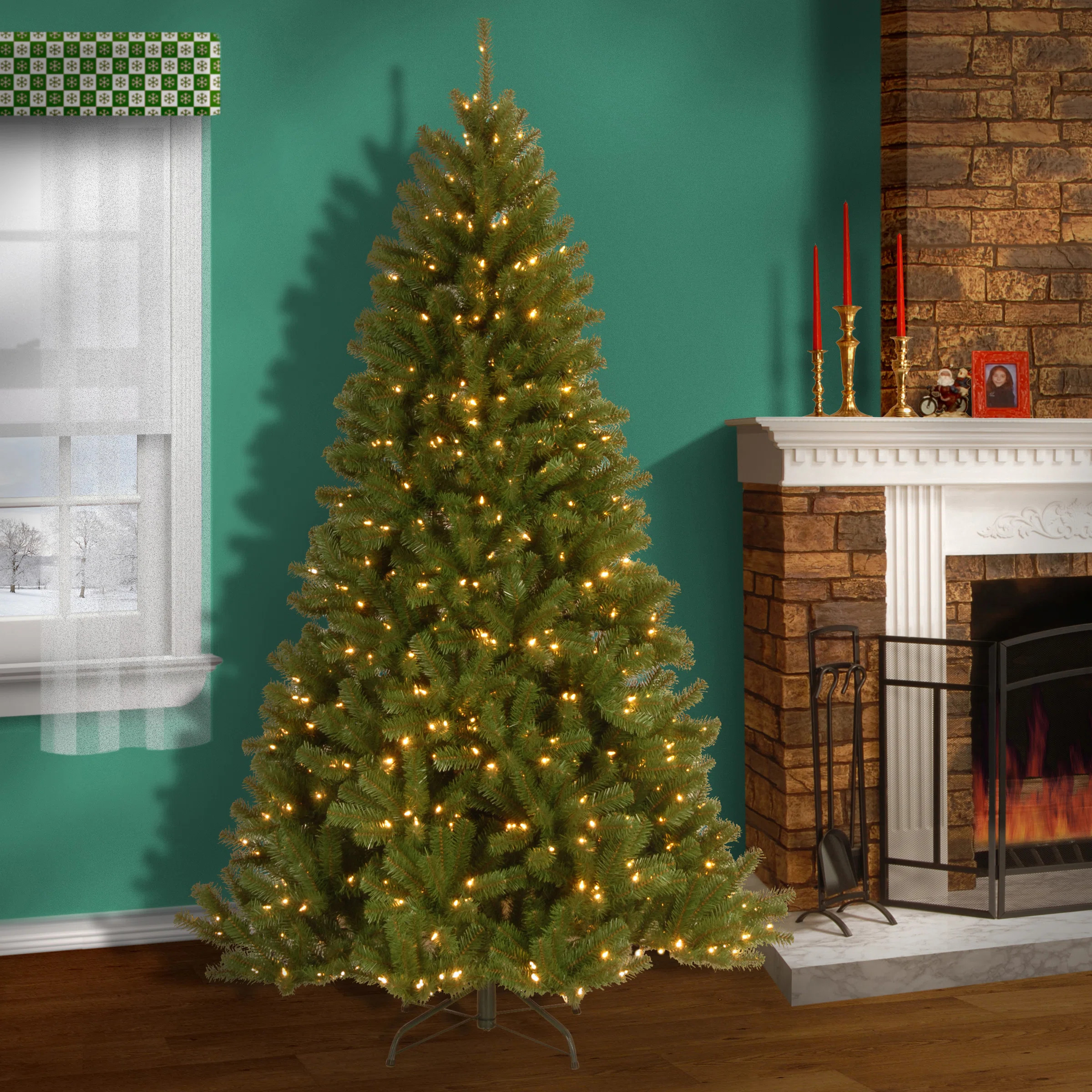 North Valley Spruce Tree with Power Connect and Dual Color LED Lights | Wayfair North America