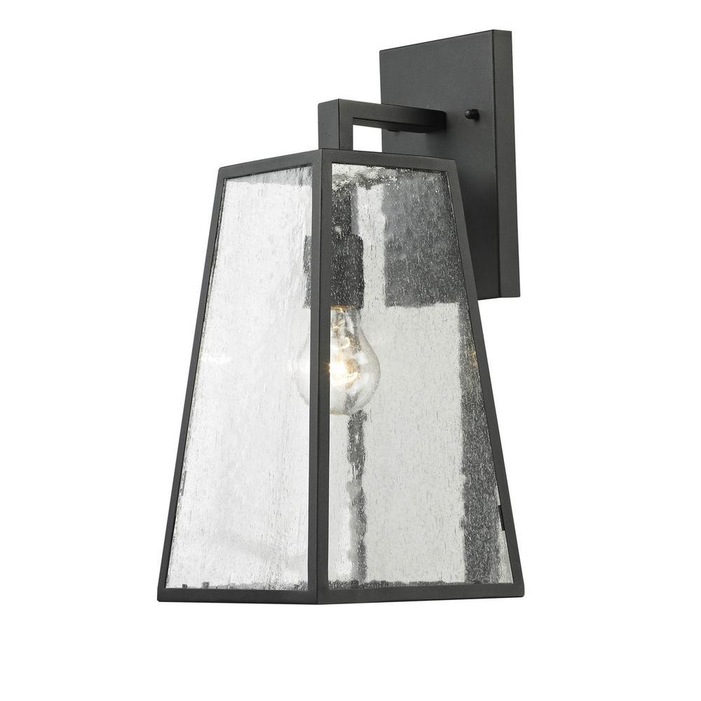 1-Light Imperial Black Outdoor Wall Lantern Sconce | The Home Depot