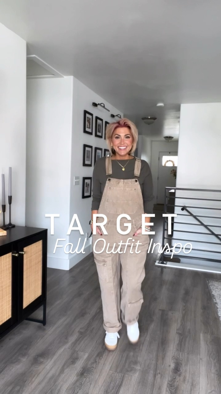 Target Fall Outfit Inspo - 
Look 1: 
A New Day V neck (in front AND in back!!) - size small
Universal Thread Cargo pants (10/10! LOVE these!!) wearing size 6
Wild Fable ballet flats

Look 2: 
Ribbed A New Day Body-con dress - SO DANG GOOD!! - size Medium
Universal Thread oversized flannel - size small


Look 3: 
A New Day fitted ribbed boatneck tee (in the medium, but will be exchanging for a size small)
Wild Fable baggy overalls (in the size medium, but will be exchanging for size small)

Look 4: 
Universal Thread Vneck sweatshirt - size small
Universal Thread mid-rise 90’s baggy leopard print pants - size 4

#LTKSeasonal #LTKFindsUnder50 #LTKFallSale