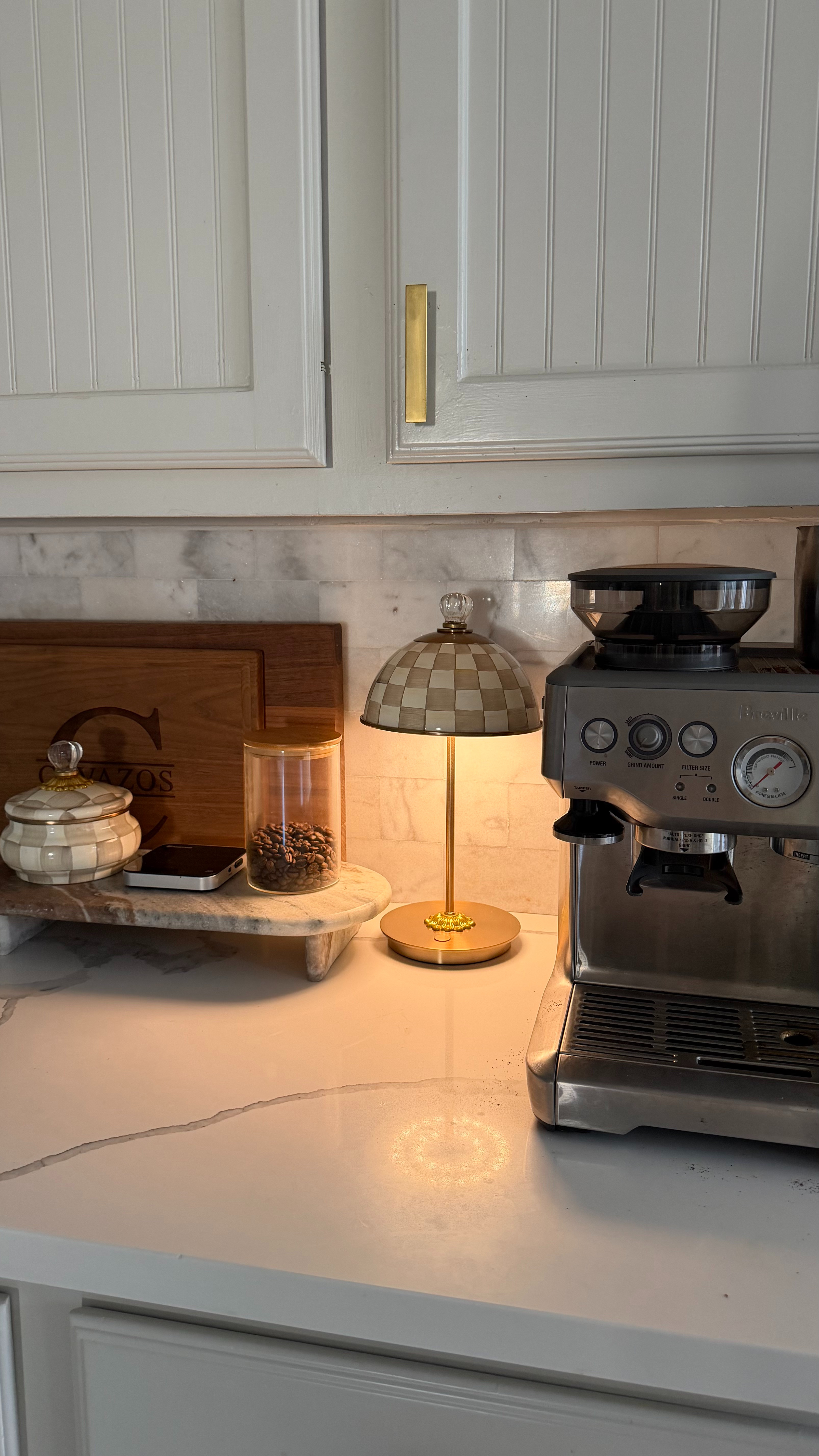 My dream coffee bar!! Love this new cordless lamp, and will forever be obsessed with my breville!!
 

 #LTKHome
